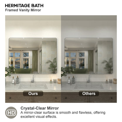 Zyphi 48 in. W x 36 in. H Rectangular Framed Wall Bathroom Vanity Mirror