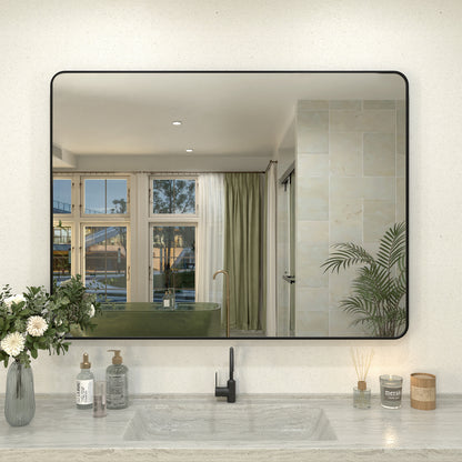 Kielo 48 in. W x 36 in. H Rectangular Framed Wall Bathroom Vanity Mirror