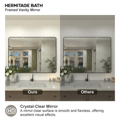 Kielo 48 in. W x 36 in. H Rectangular Framed Wall Bathroom Vanity Mirror