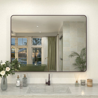 Kielo 48 in. W x 36 in. H Rectangular Framed Wall Bathroom Vanity Mirror