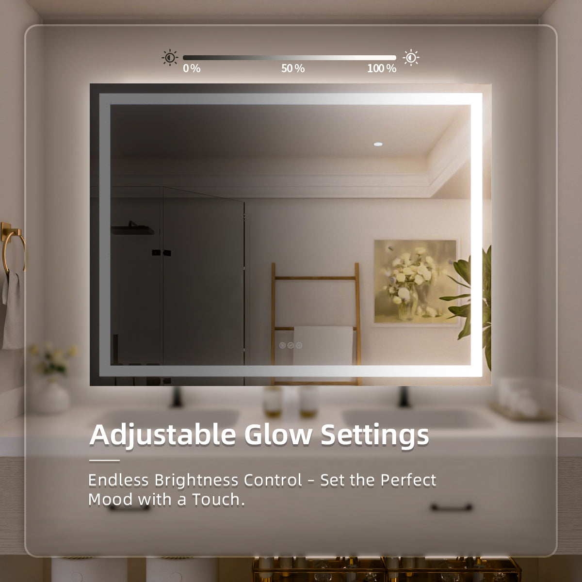 Nivorix NRPL Series Rectangular Frameless LED Wall Bathroom Vanity Mirror with Sleek Silver Finish 4_1e1f0405-3943-4ab4-b178-6fb68c382450