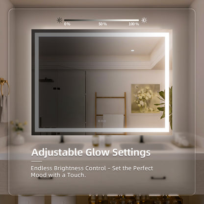 Nivorix NRPL Series Rectangular Frameless LED Wall Bathroom Vanity Mirror with Sleek Silver Finish 4_1e1f0405-3943-4ab4-b178-6fb68c382450