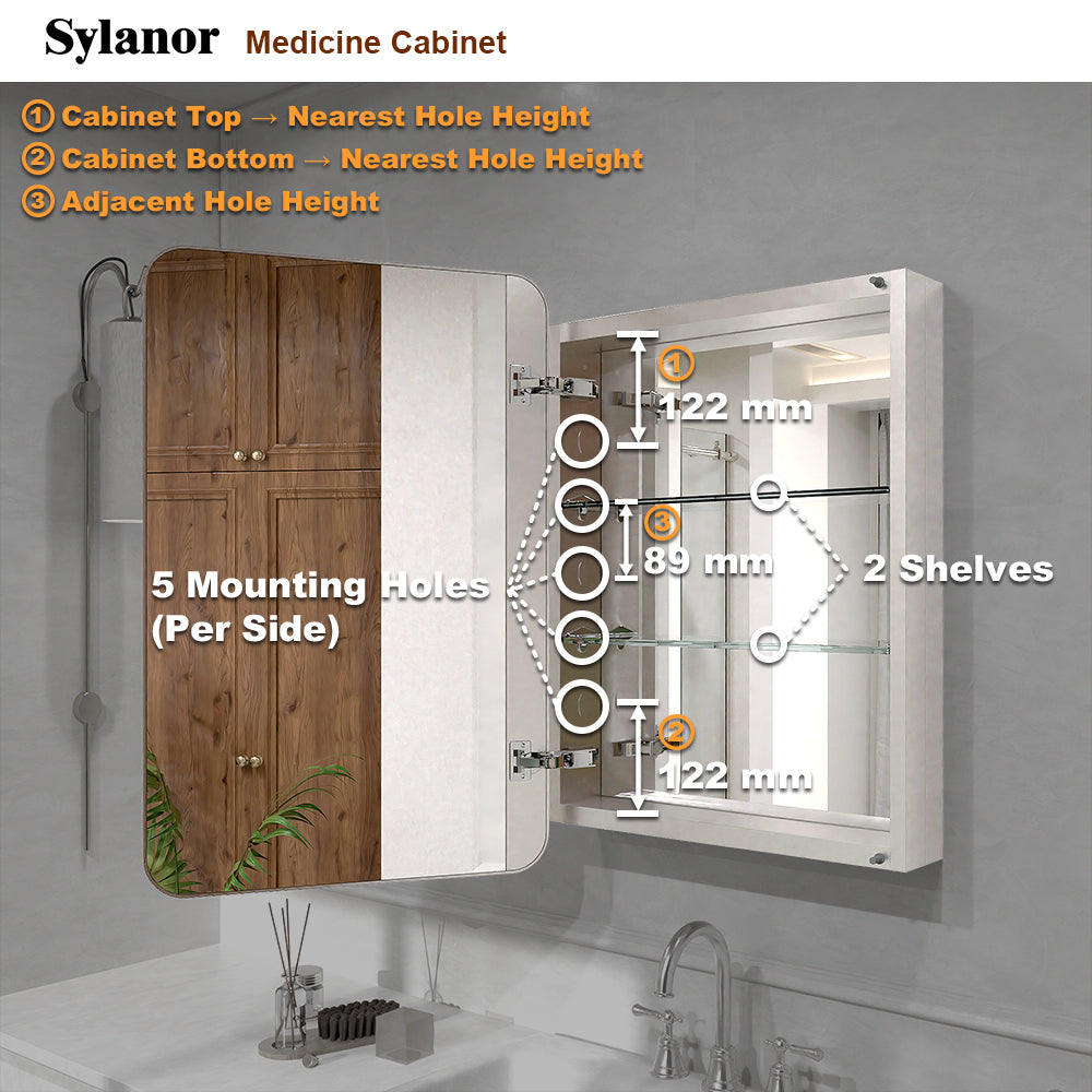 Verve Frameless Recessed or Surface-Mount Rectangular Aluminum Medicine Cabinet with Mirror in Brushed Nickel 4_259eb8a6-d50d-499b-b419-ac3920328033