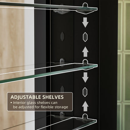 Niveal LUFM Series Rectangular Aluminum Framed Medicine Cabinet with Mirror