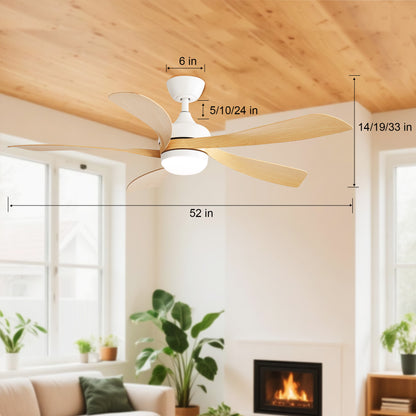 Taimei Sleek 52 in. Ceiling Fan - 5 Precision ABS Blades with Soft LED Light and Whisper-Quiet 6-Speed Remote Control 4_404f1ec6-97d8-45a8-9458-3908ca009816