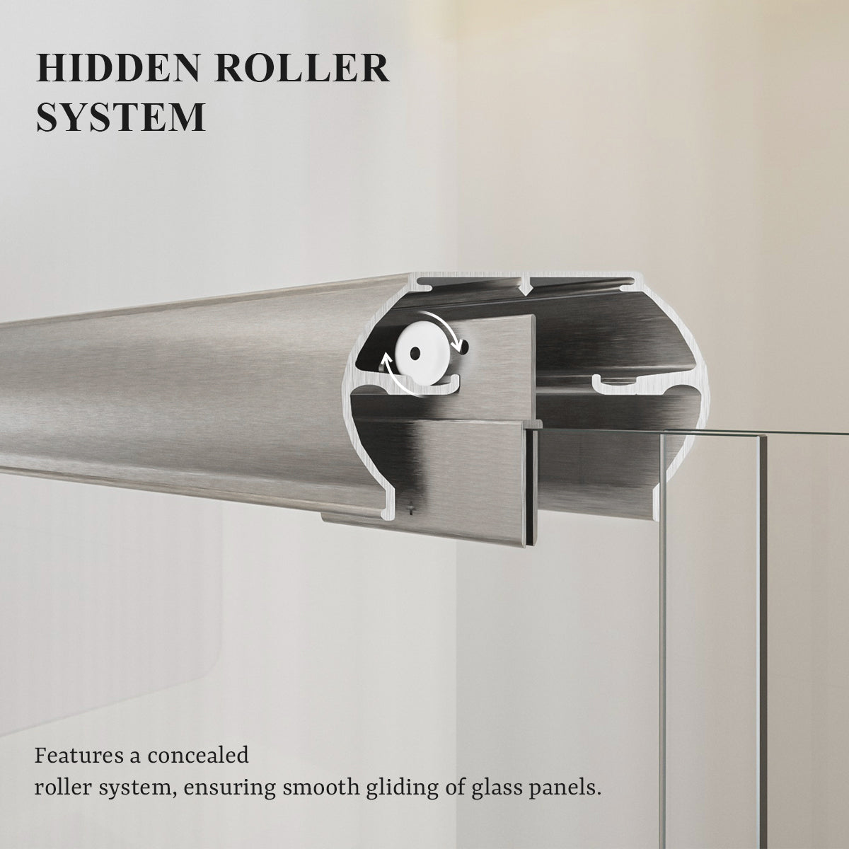 Nivorix Ridge 56 in. W x 60 in. H Sliding Semi-Frameless Tub Door with Clear Glass