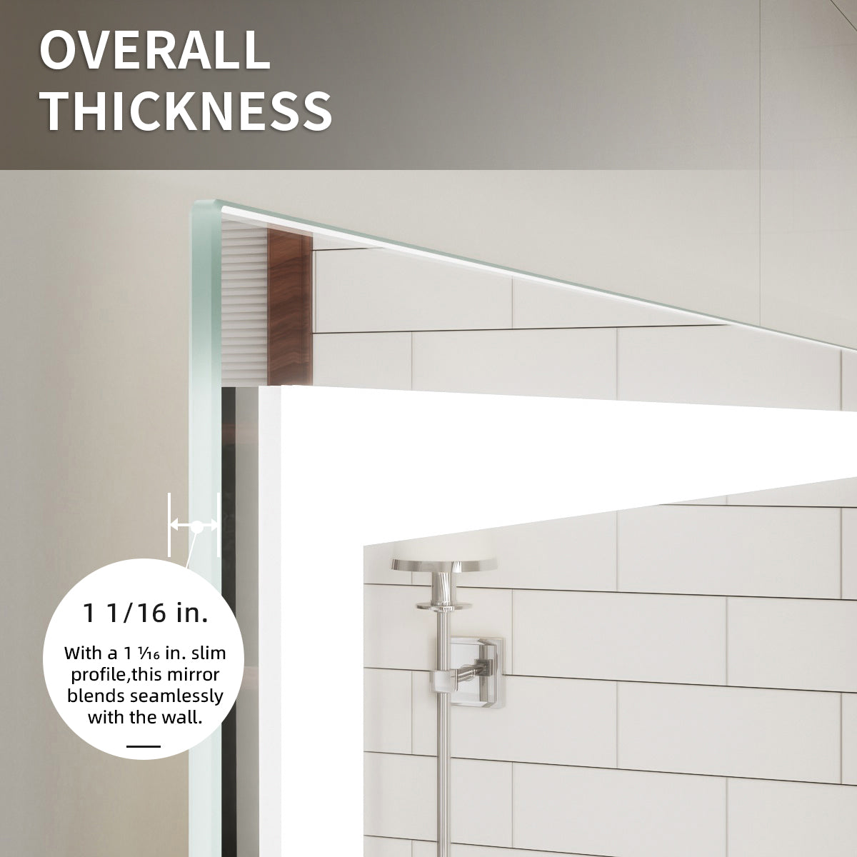 Niveal LMV Series Rectangular Frameless LED Wall Bathroom Vanity Mirror in Silver 4_4e13e7fb-9e35-49ea-9c8a-b51ed254ac2b