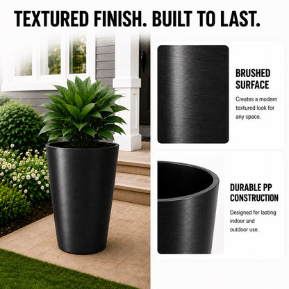 Elvora 21.7 in. Round Tapered Planter (2-Pack) for Indoor/Outdoor Use