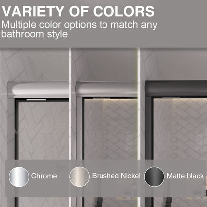 Shine 60 in. W x 56 in. H Semi-Frameless Sliding Tub Door with 1/4 in. Clear Tempered Glass 4_5757ed16-3381-4b88-8b10-b43f36cf1844