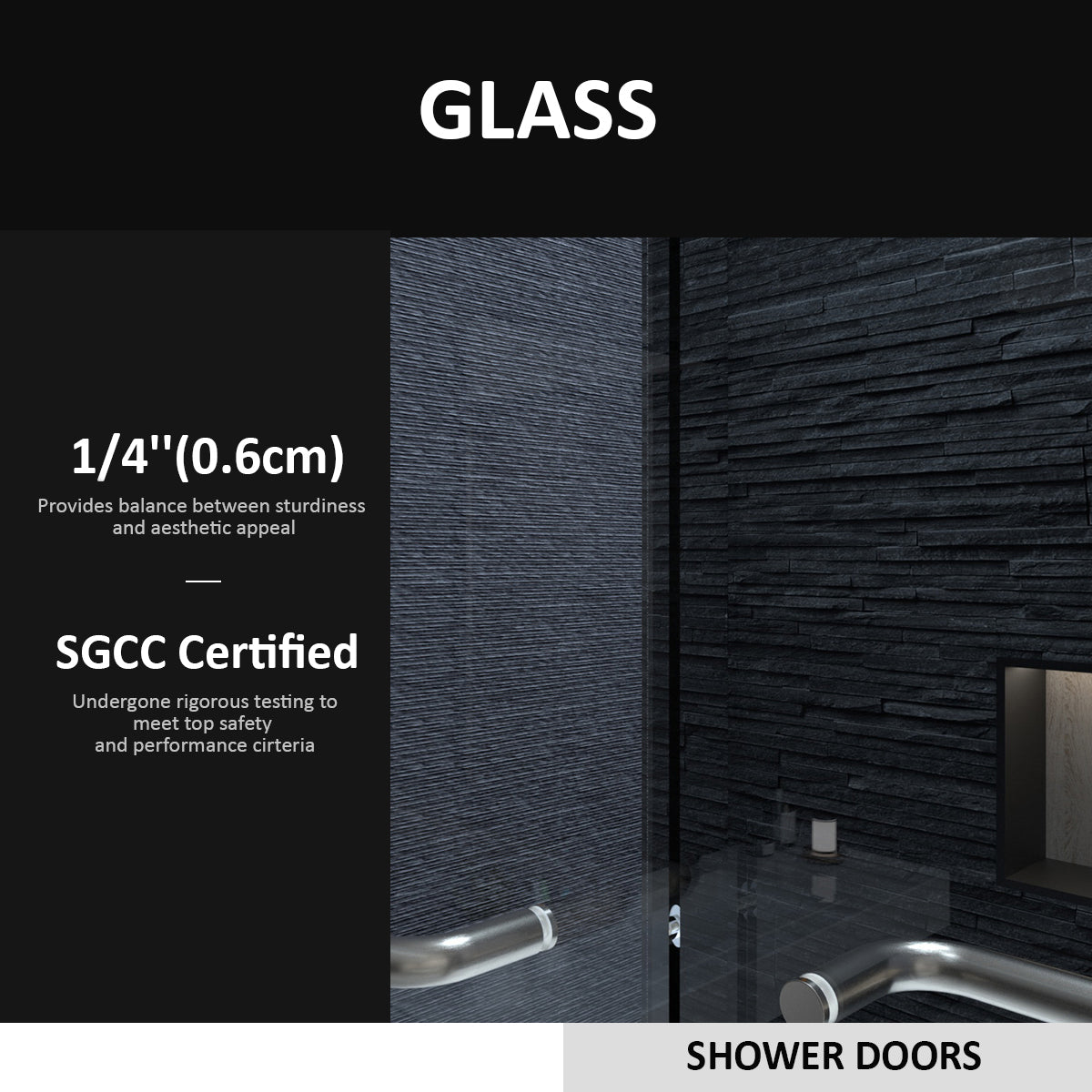 Niveal Ruhr 60 in. W x 56 in. H Sliding Semi Frameless Tub Door with Clear Glass 4_6bff6eb3-121c-439d-a45f-96cd3842e30b