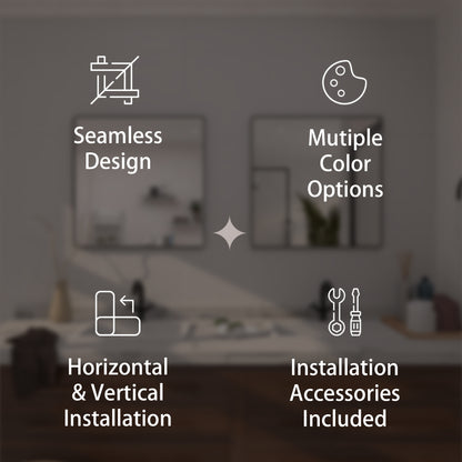 TaiMei 30 in. W x 30 in. H  Rectangular Framed Bathroom Vanity Mirror