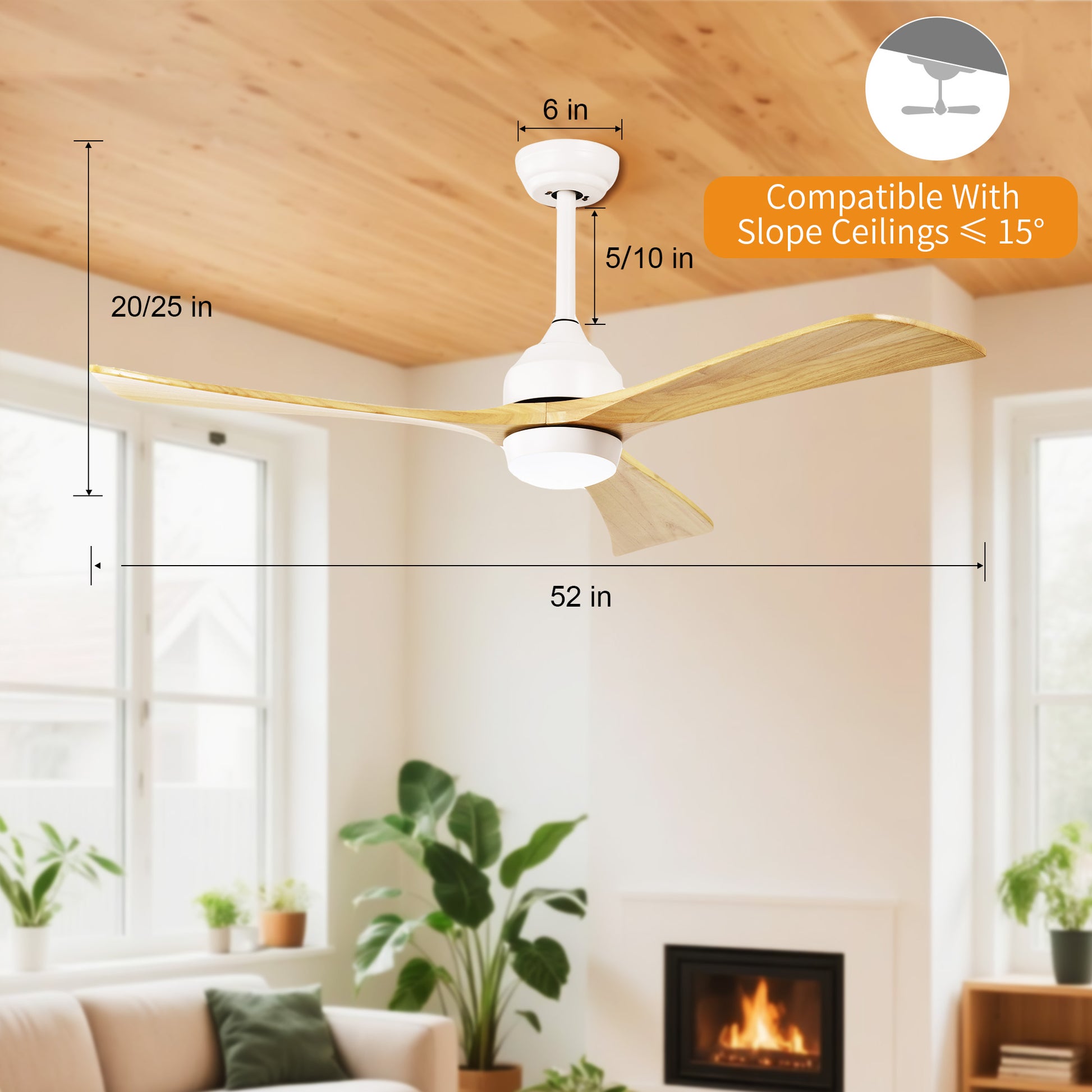 Taimei Helio 52 in. Downrod Modern Ceiling Fan with Dimmable LED with Remote Included DC Motor 4_7d3c0ab9-c9ff-4a5c-a56f-208461a439fc