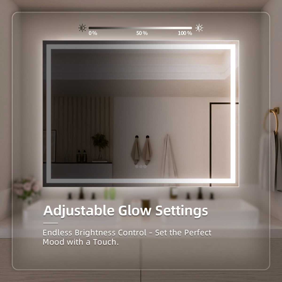 Nivorix NRMV Series Rectangular Frameless LED Wall Bathroom Vanity Mirror with Sleek Silver Finish 4_9a9db24a-f478-4e30-865c-d7b58ca8ece8