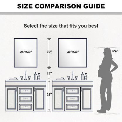 Nova 24 in. W x 30 in. H Rectangular Framed Wall Bathroom Vanity Mirror 4_9c875ddd-c857-479f-8555-a49a8818b708