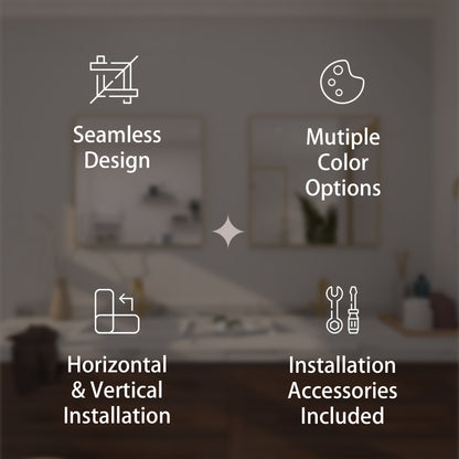 TaiMei 30 in. W x 30 in. H  Rectangular Framed Bathroom Vanity Mirror