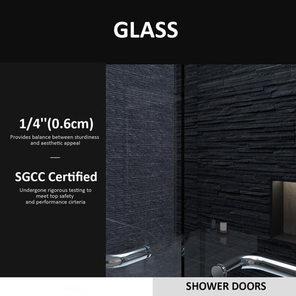 Niveal Ruhr 60 in. W x 56 in. H Sliding Semi Frameless Tub Door with Clear Glass 4_aea7f099-7d12-41f7-808c-7a8fba2295d7