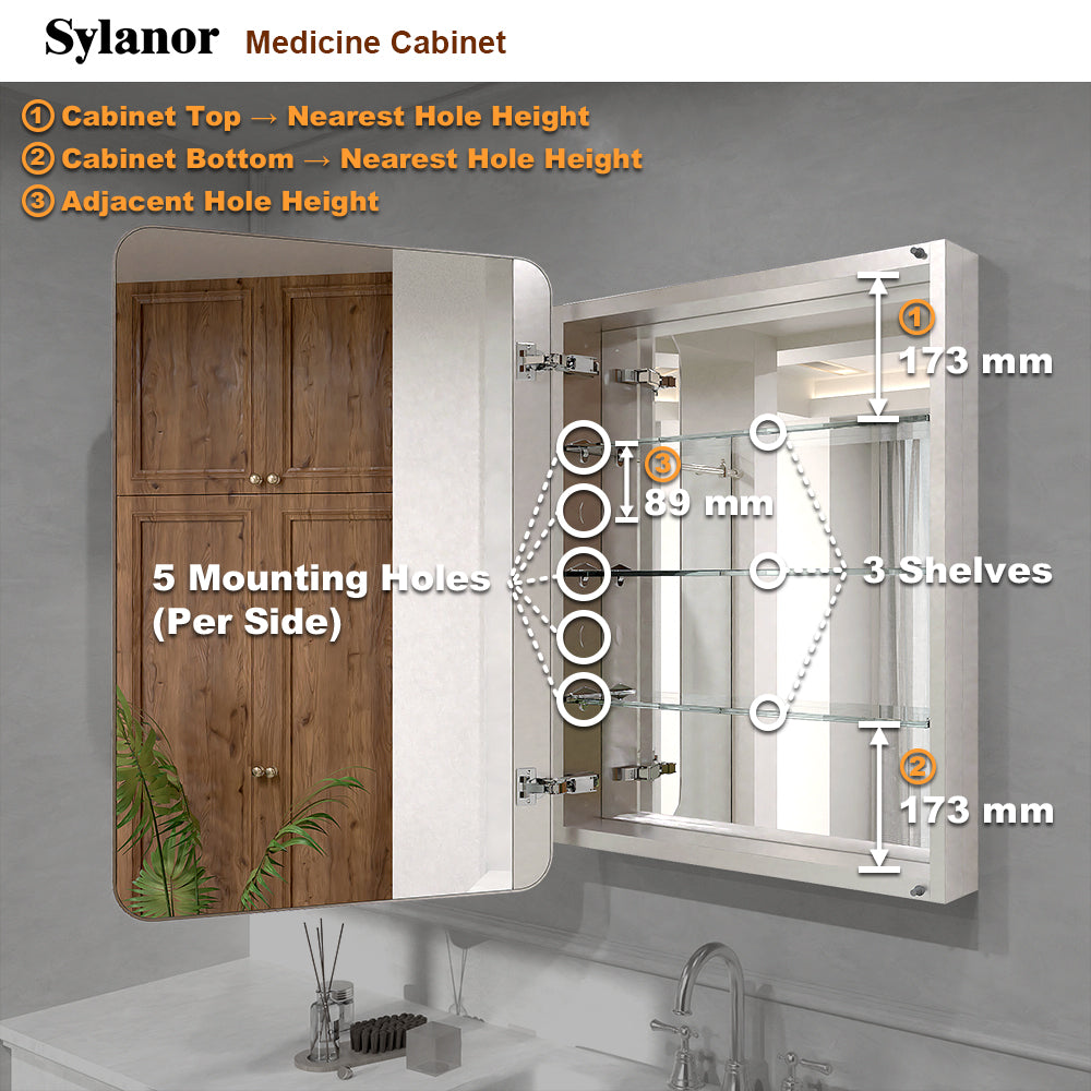 Verve Frameless Recessed or Surface-Mount Rectangular Aluminum Medicine Cabinet with Mirror in Brushed Nickel 4_b1b32159-9a32-48a8-ba1c-7e7555d1529f