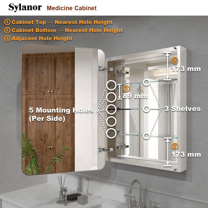 Verve Frameless Recessed or Surface-Mount Rectangular Aluminum Medicine Cabinet with Mirror in Brushed Nickel 4_b1b32159-9a32-48a8-ba1c-7e7555d1529f