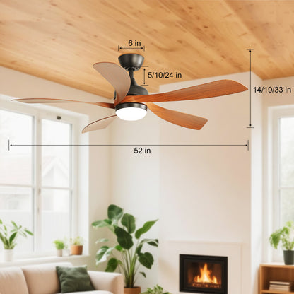 Taimei Sleek 52 in. Ceiling Fan - 5 Precision ABS Blades with Soft LED Light and Whisper-Quiet 6-Speed Remote Control 4_b35ca1b8-0563-429f-bf9a-101b9c9920d3