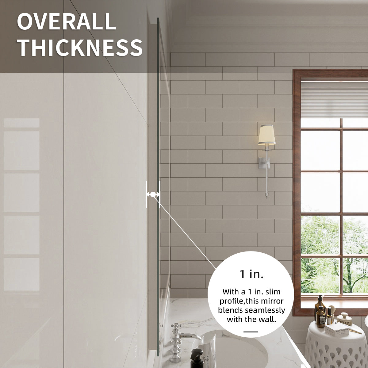 Niveal LMP Series Rectangular Frameless LED Wall Bathroom Vanity Mirror in Silver 4_cef42651-46f7-4314-bb9b-90d13c6b15e1