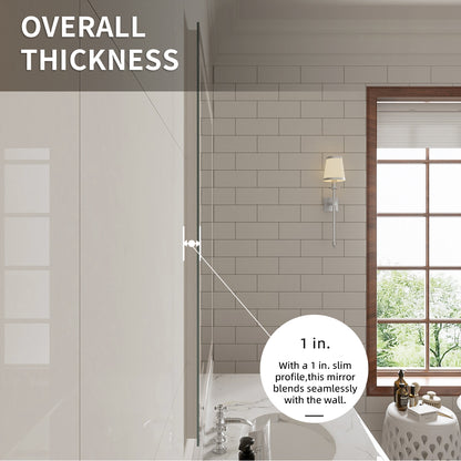 Niveal LMP Series Rectangular Frameless LED Wall Bathroom Vanity Mirror in Silver 4_cef42651-46f7-4314-bb9b-90d13c6b15e1