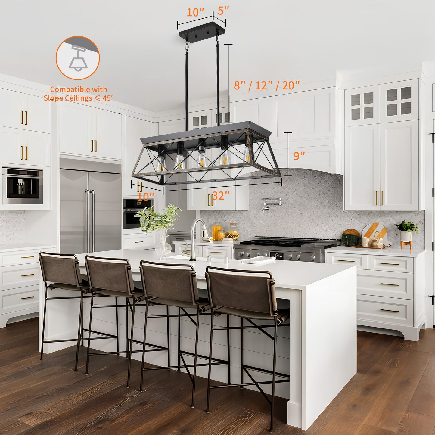 Taimei Vesper 16 in. 4-Light & Rustica 5-Light Farmhouse Industrial Chandelier Light 4_d3df3411-cdf5-489b-a36e-d06b5fba3b18
