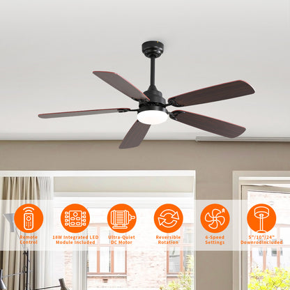 Taimei Cirrus 52 in. White Oak Downrod Standard Ceiling Fan with Integrated LED with Remote Included 5 Two-Tone Blades DC Motor 4_dc334423-fcaa-4806-a966-ea357aef9cbe
