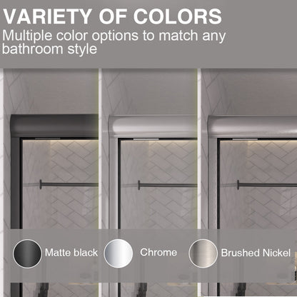 Shine 60 in. W x 56 in. H Semi-Frameless Sliding Tub Door with 1/4 in. Clear Tempered Glass 4_ebc0f1ff-a759-42bf-8826-c0632981c48c