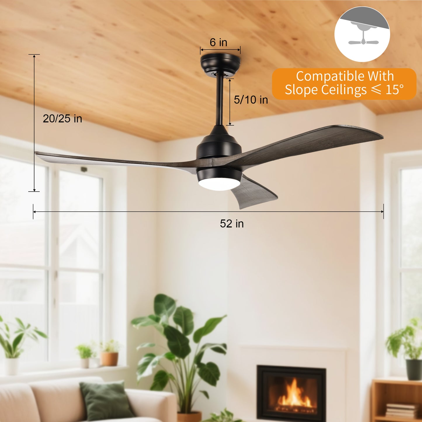 Taimei Helio 52 in. Downrod Modern Ceiling Fan with Dimmable LED with Remote Included DC Motor 4_f9a9de94-c5e5-42d4-b94f-3f8fab05ce44