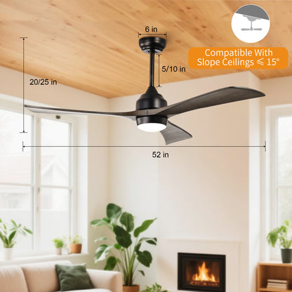 Taimei Helio 52 in. Downrod Modern Ceiling Fan with Dimmable LED with Remote Included DC Motor 4_f9a9de94-c5e5-42d4-b94f-3f8fab05ce44