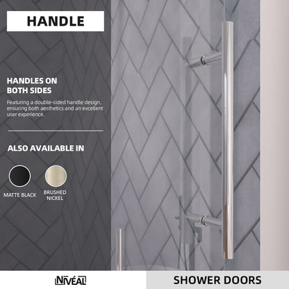 Niveal Vale 60 in. W x 60 in. H Sliding Semi Frameless Tub Door 5_00ef638e-89d0-4849-ad17-3473f198945c