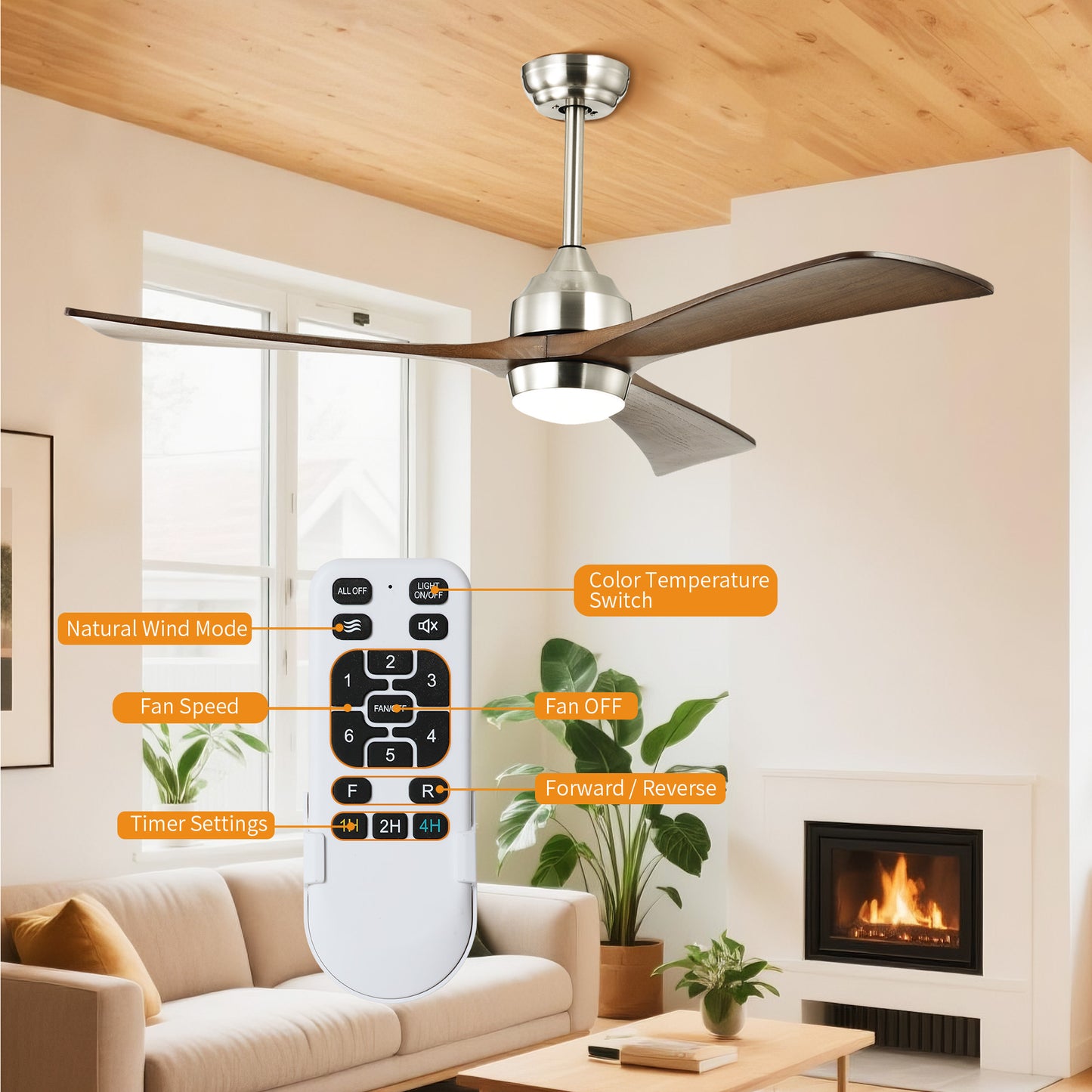 Taimei Helio 52 in. Downrod Modern Ceiling Fan with Dimmable LED with Remote Included DC Motor 5_0785a657-f6fb-431f-9abf-d98ce9c406ca