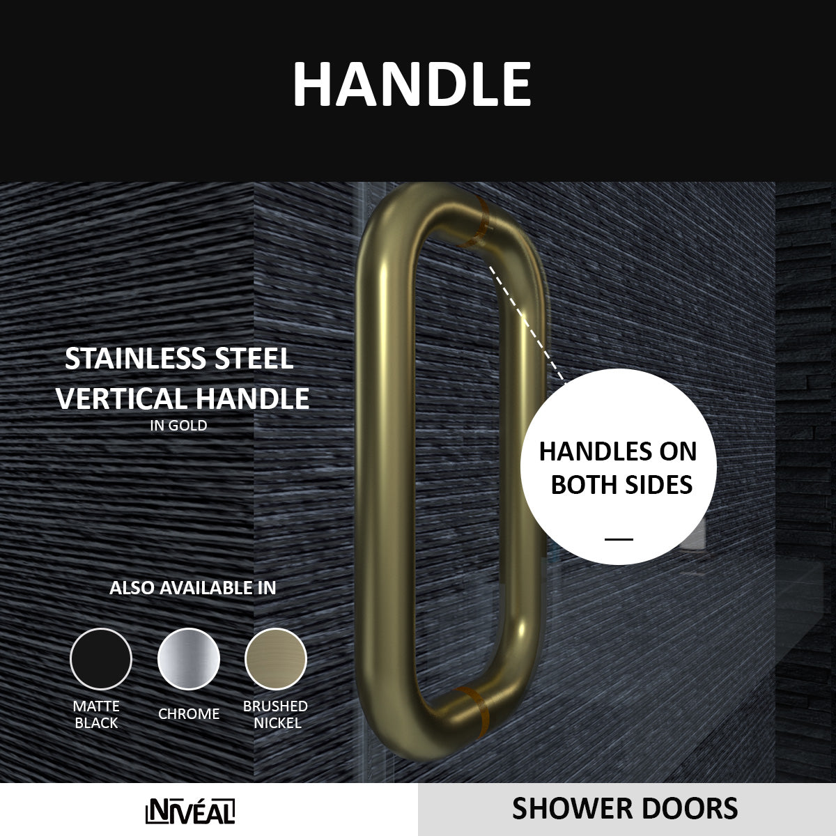 Niveal Ruhr 60 in. W x 76 in. H Sliding Semi-Frameless Shower Door with Clear Glass 5_07eccb5e-706b-4d7a-8b98-355e507eb119