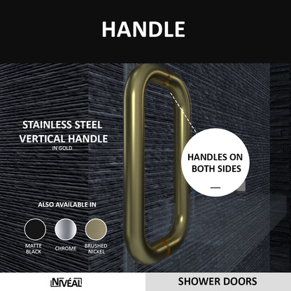 Niveal Ruhr 60 in. W x 76 in. H Sliding Semi-Frameless Shower Door with Clear Glass 5_07eccb5e-706b-4d7a-8b98-355e507eb119