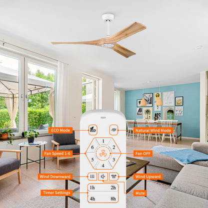Taimei Orbis 52 in. Downrod Standard Ceiling Fan with Remote Included Reversible Solid Wood Blades 5_17bfe17a-35e7-4feb-927b-cdacb2f9ed57