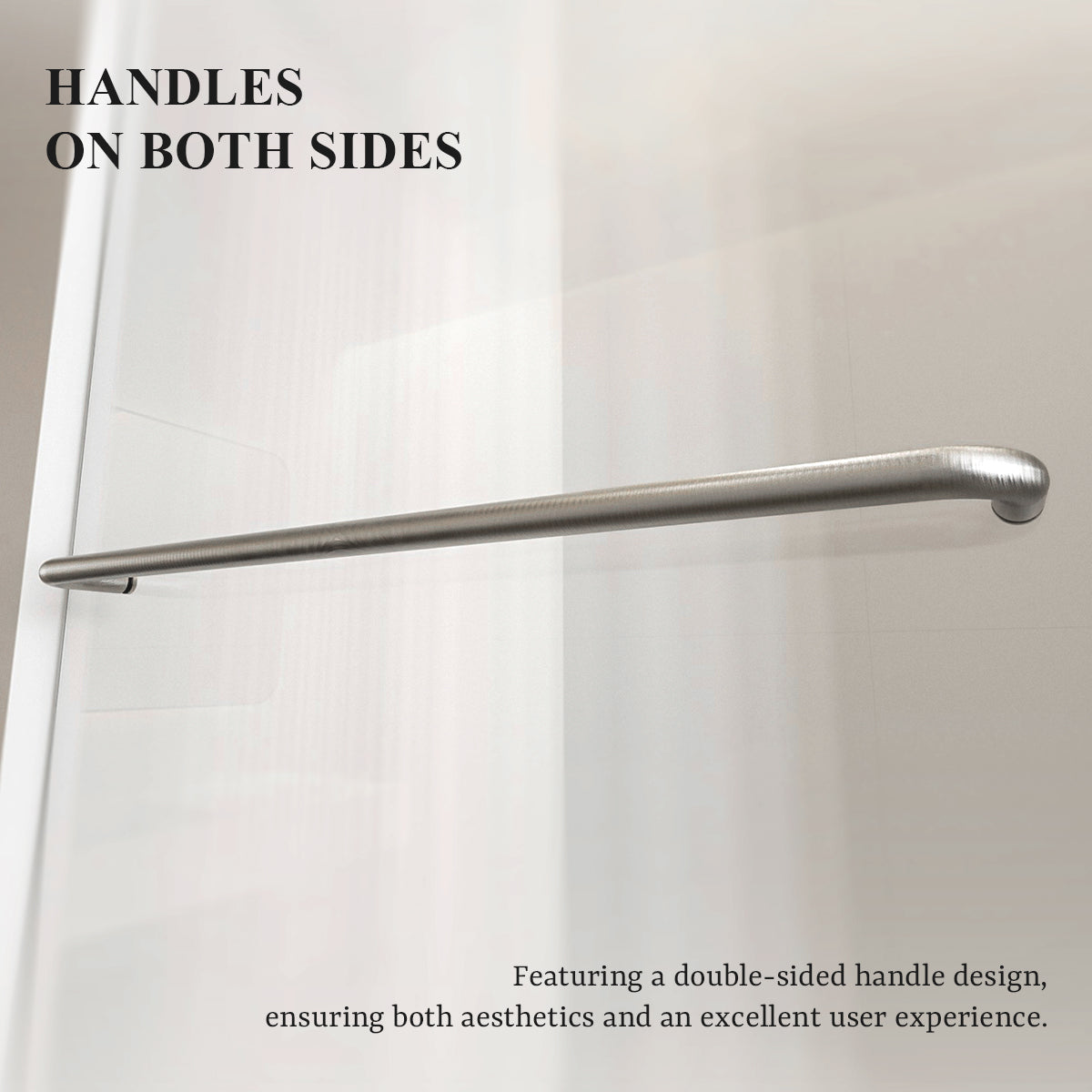 Nivorix Ridge 56 in. W x 60 in. H Sliding Semi-Frameless Tub Door with Clear Glass