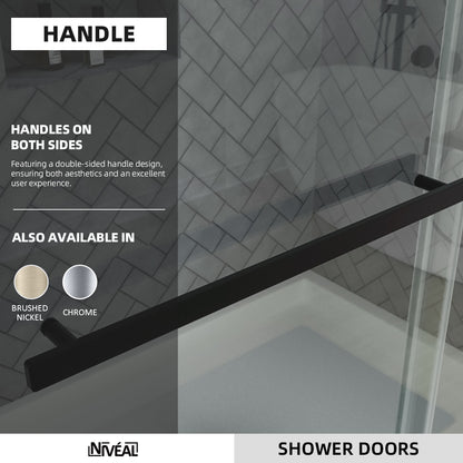 Niveal Koln 60 in. W x 72 in. H Sliding Semi-Frameless Shower Door with Clear Glass 5_1bf8a5cc-de37-4dcf-b9e4-57c93be7509e