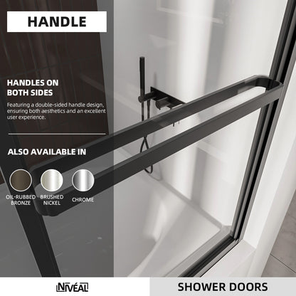 Niveal Luminous 59 in. W x 56 in. H Sliding Framed Tub Door with Clear Tempered Glass 5_1f5e7010-1552-4c38-9c3f-aefc4fd6b845