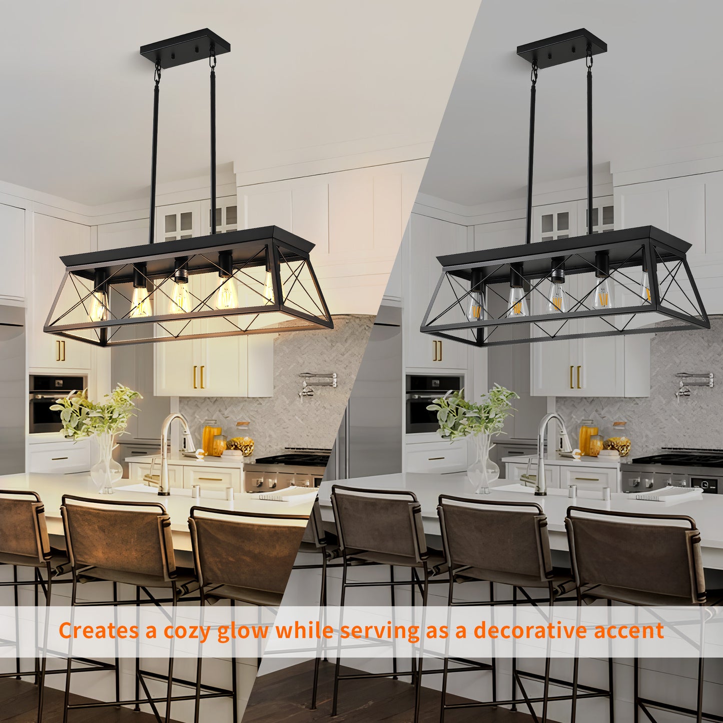 Taimei Vesper 16 in. 4-Light & Rustica 5-Light Farmhouse Industrial Chandelier Light 5_2aa00624-4fed-4c1a-bcde-9fdf3f1aea58