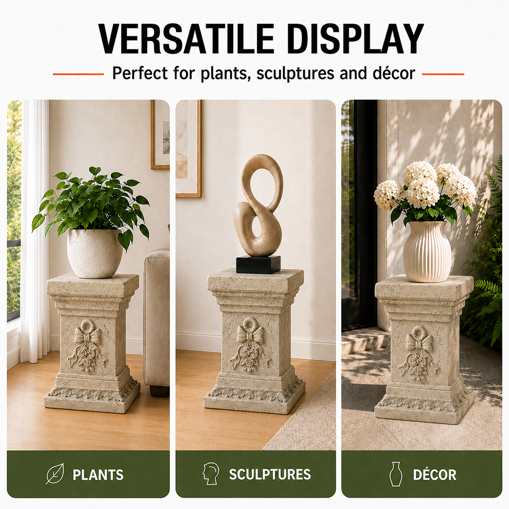Verda 19 in. Tall Sand Magnesium Oxide Pedestal Plant Stand 5_2da1a159-1fc8-4bc7-b03b-271de06b5176