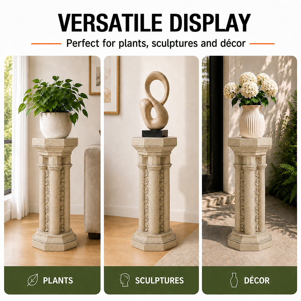 Willow 23.25 in. Tall Sand Magnesium Oxide Pedestal Plant Stand 5_2e90948d-3cd8-4f28-a98e-1cc201693104