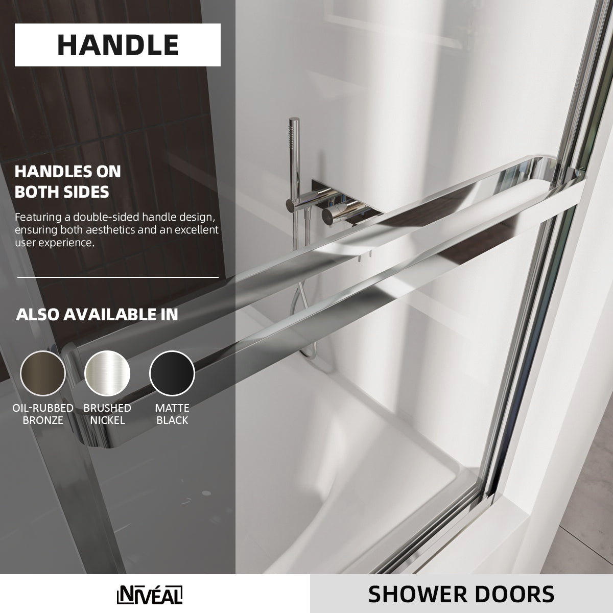 Niveal Luminous 59 in. W x 56 in. H Sliding Framed Tub Door with Clear Tempered Glass 5_42e9a742-dcc8-4a58-ad63-819fca123bfa