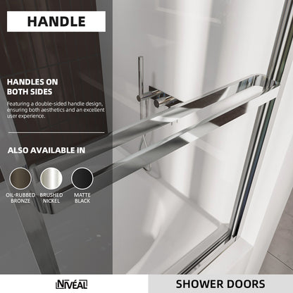 Niveal Luminous 59 in. W x 56 in. H Sliding Framed Tub Door with Clear Tempered Glass 5_42e9a742-dcc8-4a58-ad63-819fca123bfa