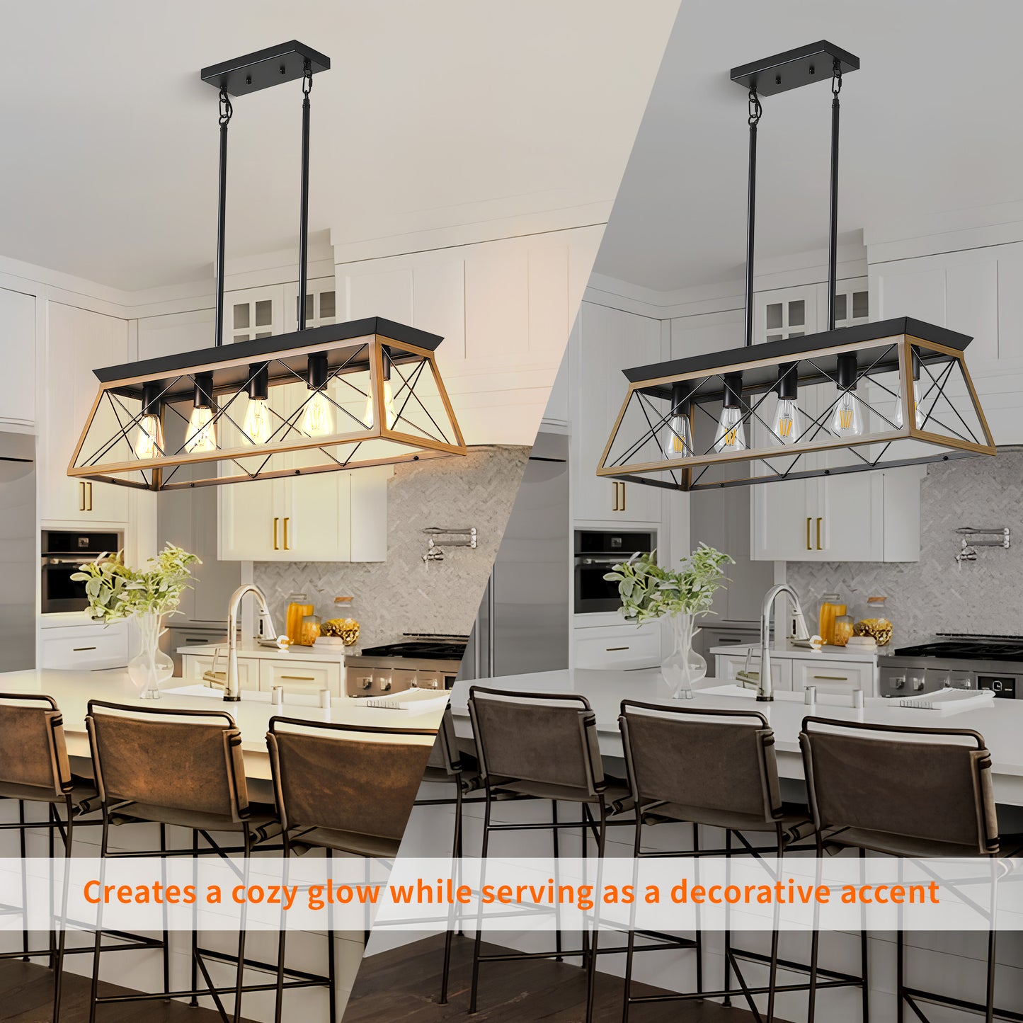 Taimei Vesper 16 in. 4-Light & Rustica 5-Light Farmhouse Industrial Chandelier Light 5_4313ae44-8813-40c6-8c1e-d3f13468b956