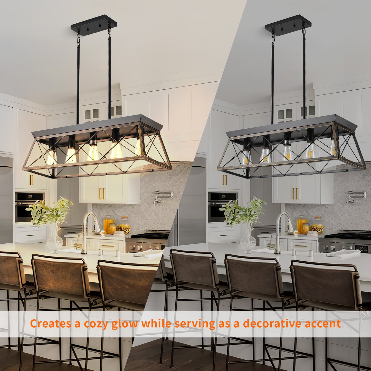 Taimei Vesper 16 in. 4-Light & Rustica 5-Light Farmhouse Industrial Chandelier Light 5_4e5a4054-7637-40db-9943-34cc2b93a92d
