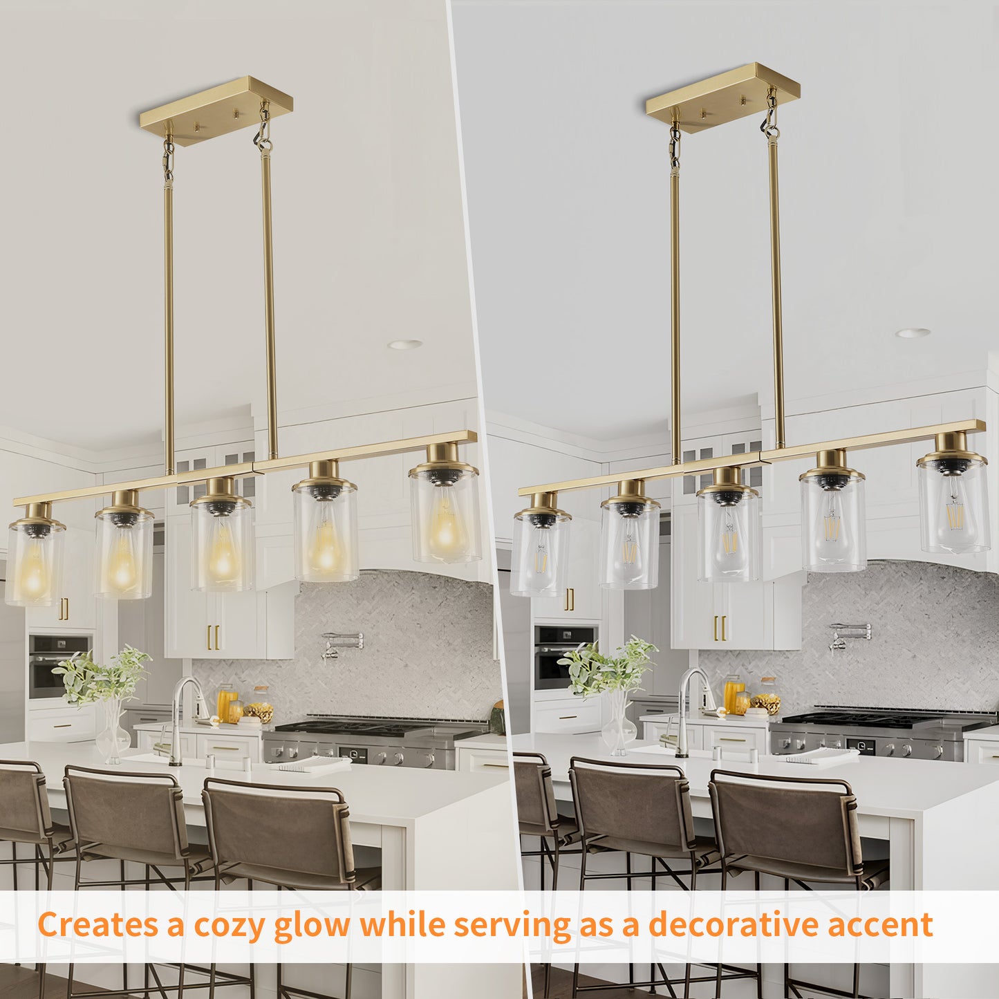 Taimei Aero 37 in. Industrial 5-Light Chandelier with Clear Glass Shades 5_614c9d54-f502-4e54-9010-75195f7f900d