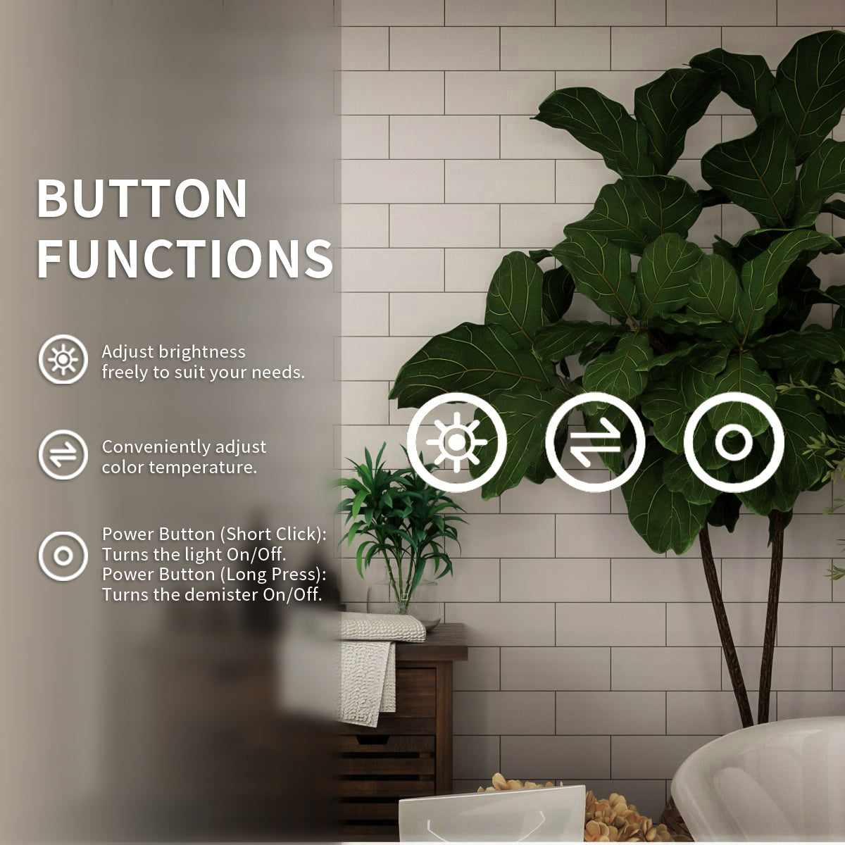 Niveal LMV Series Rectangular Frameless LED Wall Bathroom Vanity Mirror in Silver 5_6197eb9a-021f-4442-93de-bfb4414f47a6