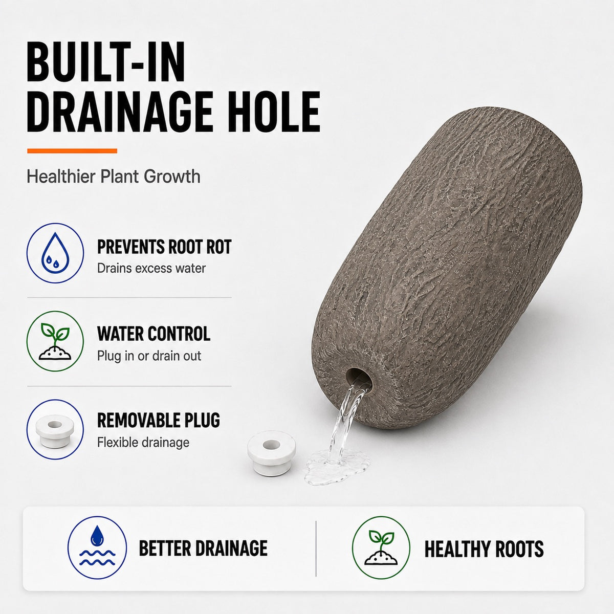 Solis 27 in. Outdoor Tall Magnesium Oxide Planter Wood