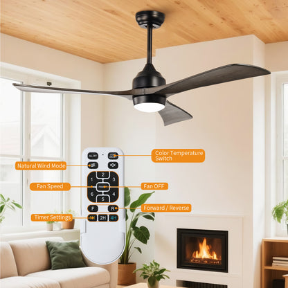 Taimei Helio 52 in. Downrod Modern Ceiling Fan with Dimmable LED with Remote Included DC Motor 5_7081a255-d623-43c4-bb29-a1712761f841