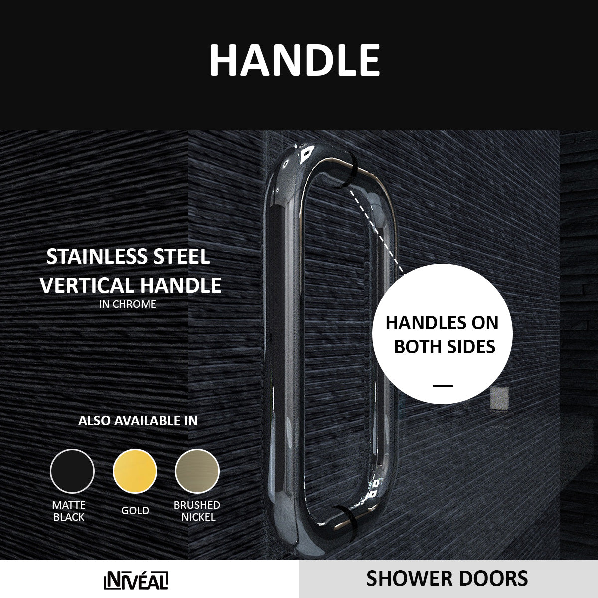 Niveal Ruhr 60 in. W x 76 in. H Sliding Semi-Frameless Shower Door with Clear Glass 5_714e1a63-4c4b-4e08-bf77-ff5c612e779a